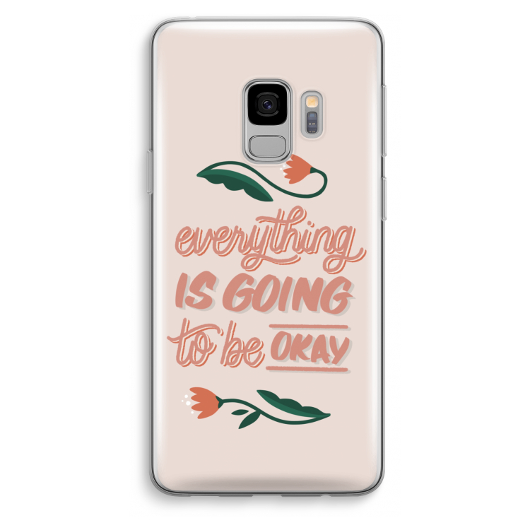 Optimistic flower girl: Samsung Galaxy S9 Transparant Hoesje