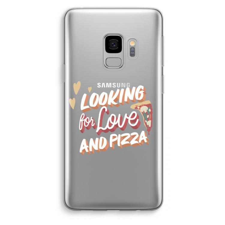 Pizza is the answer: Samsung Galaxy S9 Transparant Hoesje