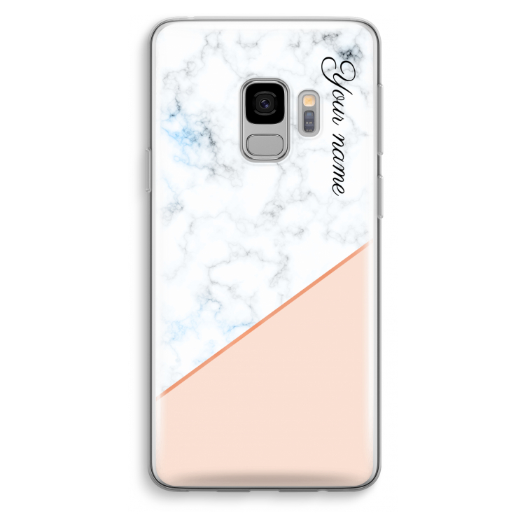 Marmer in stijl: Samsung Galaxy S9 Transparant Hoesje
