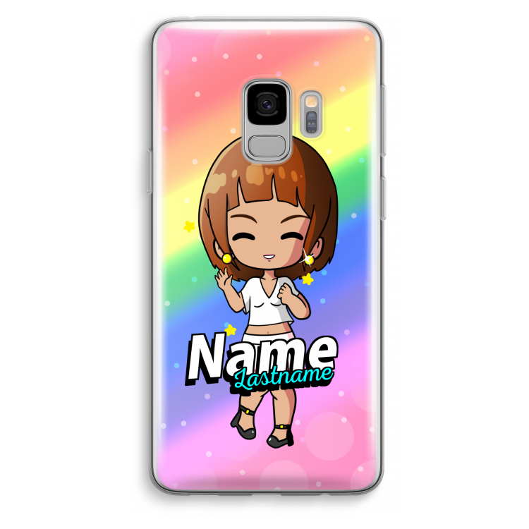 Chibi Maker vrouw: Samsung Galaxy S9 Transparant Hoesje