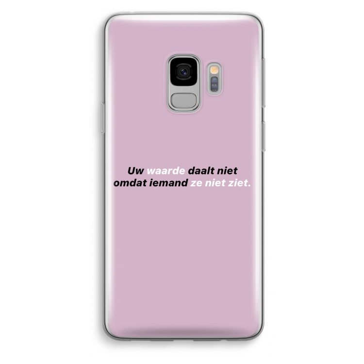 uw waarde daalt niet: Samsung Galaxy S9 Transparant Hoesje