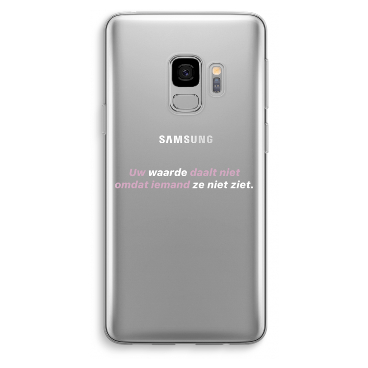 uw waarde daalt niet: Samsung Galaxy S9 Transparant Hoesje