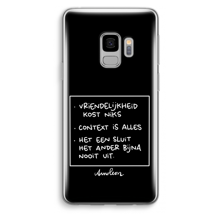 Mijn Motto's: Samsung Galaxy S9 Transparant Hoesje