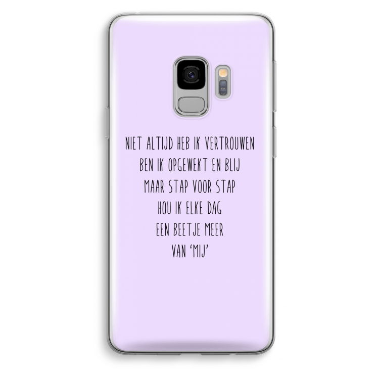 Zelfvertrouwen: Samsung Galaxy S9 Transparant Hoesje