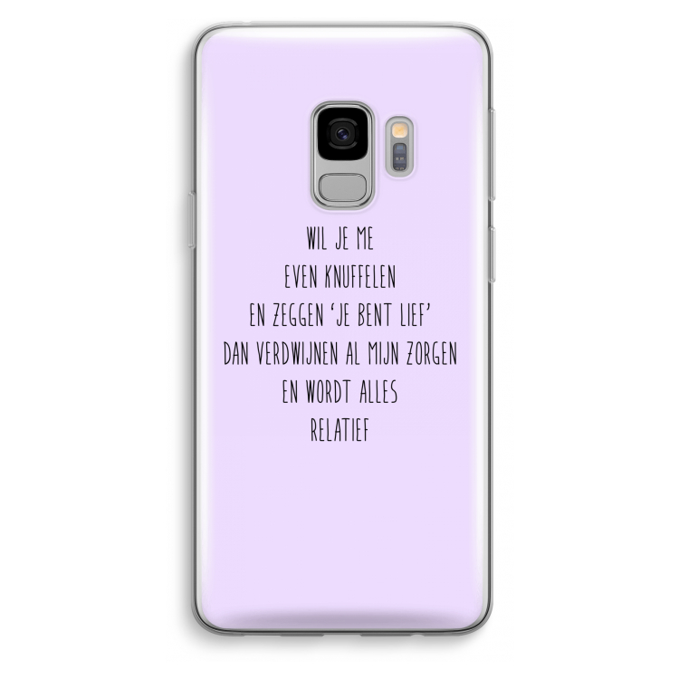Relatief: Samsung Galaxy S9 Transparant Hoesje