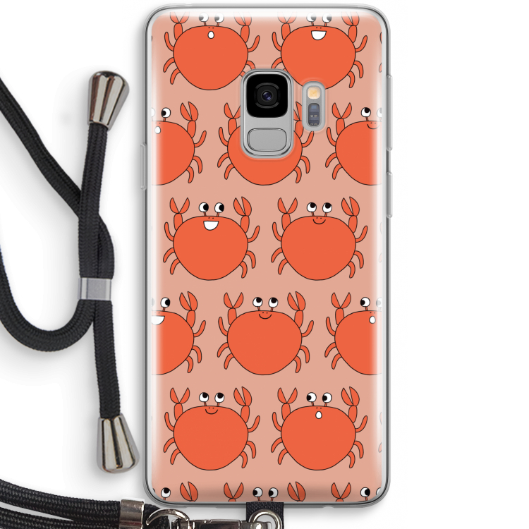 Krab: Samsung Galaxy S9 Transparant Hoesje met koord