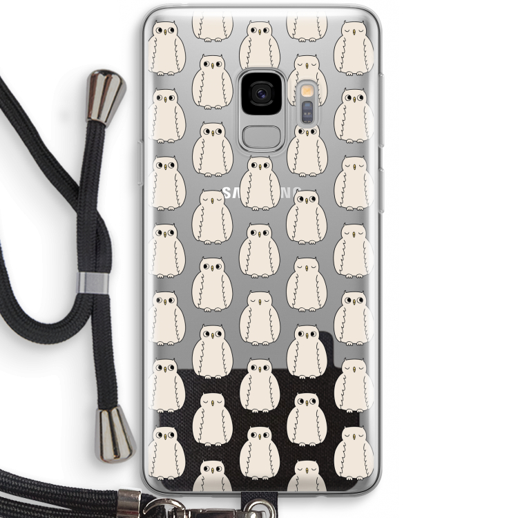 Uilen: Samsung Galaxy S9 Transparant Hoesje met koord