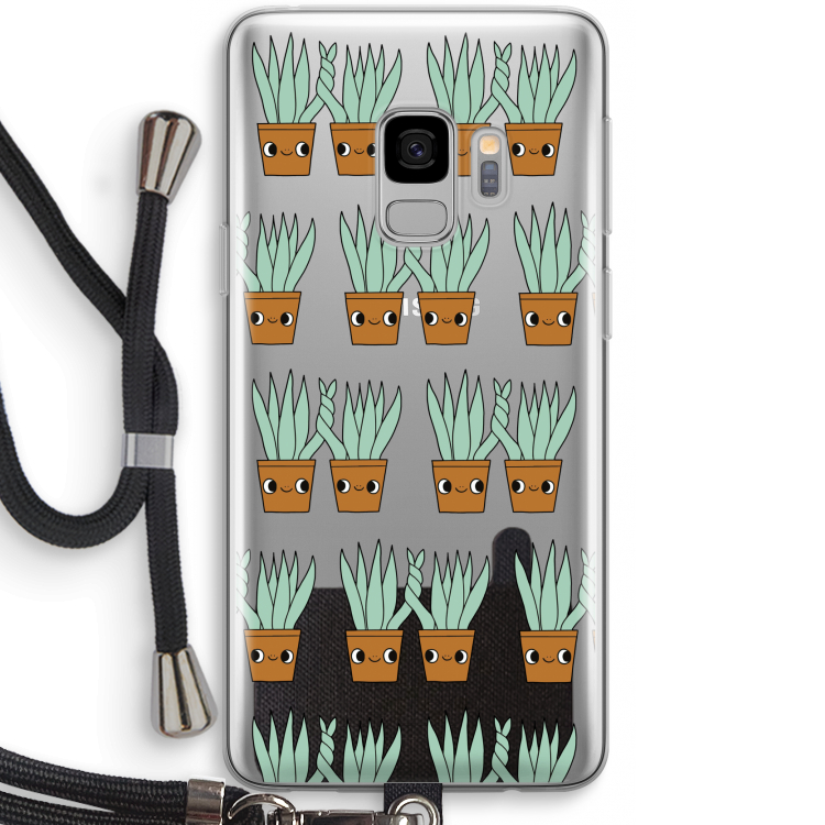 Sansevieria: Samsung Galaxy S9 Transparant Hoesje met koord