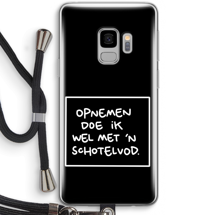Schotelvod: Samsung Galaxy S9 Transparant Hoesje met koord