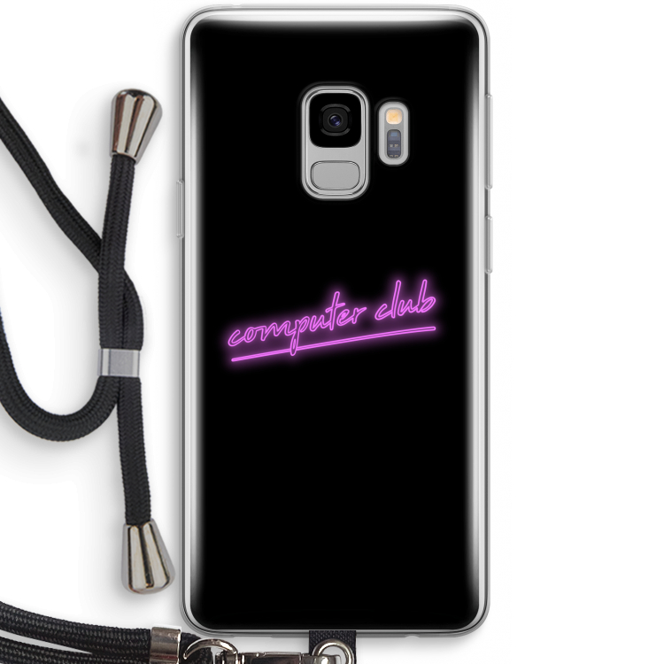 Vice Black: Samsung Galaxy S9 Transparant Hoesje met koord