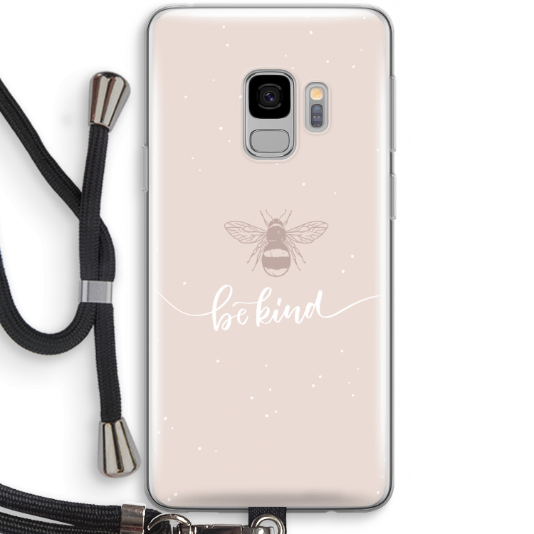 Be(e) kind: Samsung Galaxy S9 Transparant Hoesje met koord