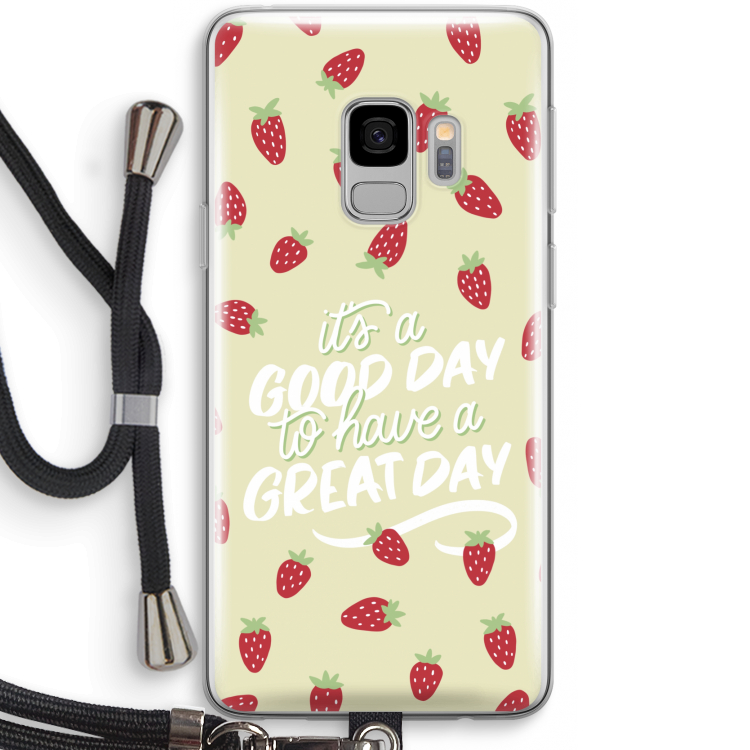 Don't forget to have a great day: Samsung Galaxy S9 Transparant Hoesje met koord