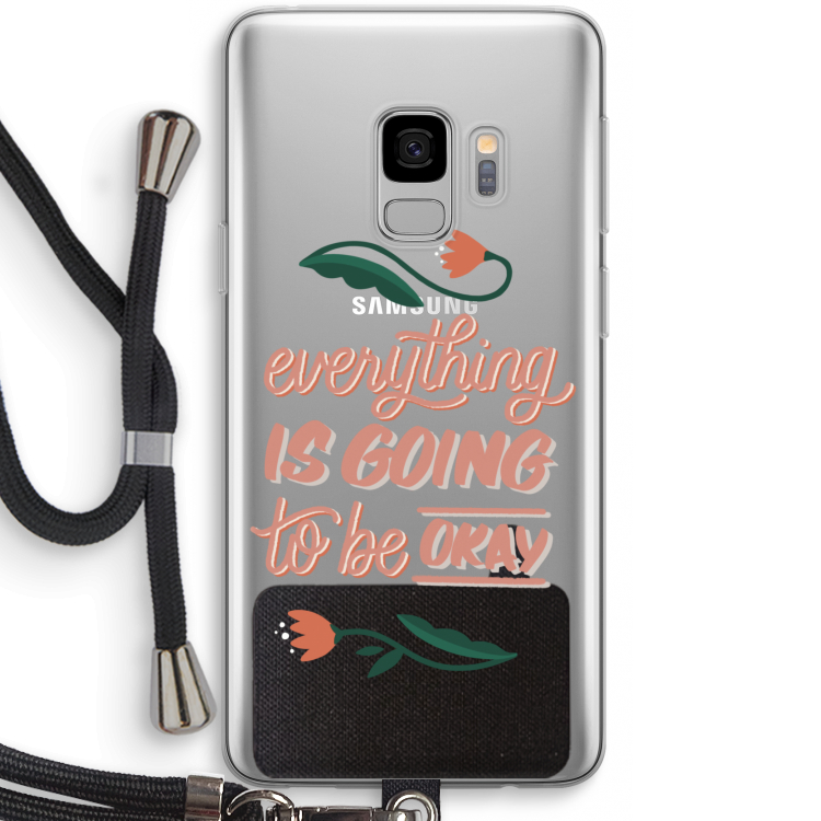 Optimistic flower girl: Samsung Galaxy S9 Transparant Hoesje met koord