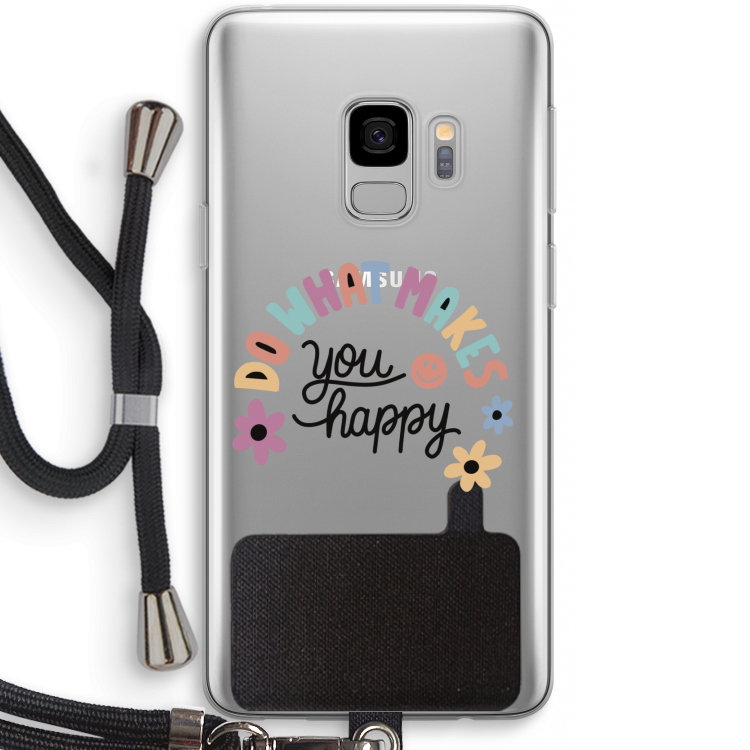 Happy days: Samsung Galaxy S9 Transparant Hoesje met koord
