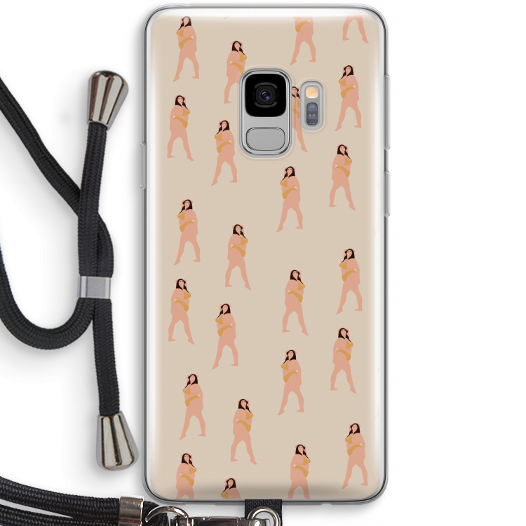 You're so golden: Samsung Galaxy S9 Transparant Hoesje met koord