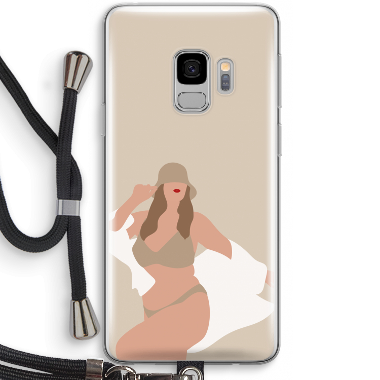 One of a kind: Samsung Galaxy S9 Transparant Hoesje met koord