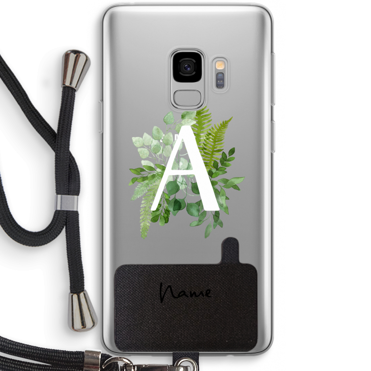 Green Brush: Samsung Galaxy S9 Transparant Hoesje met koord
