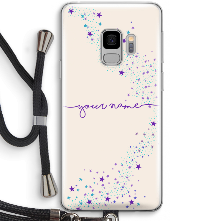 Sterren: Samsung Galaxy S9 Transparant Hoesje met koord