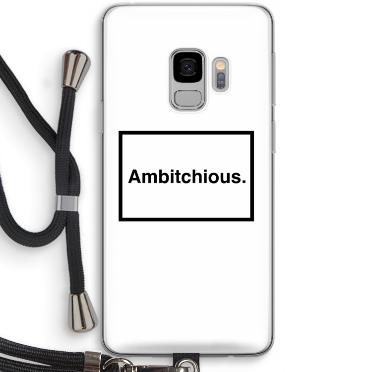 Ambitchious: Samsung Galaxy S9 Transparant Hoesje met koord