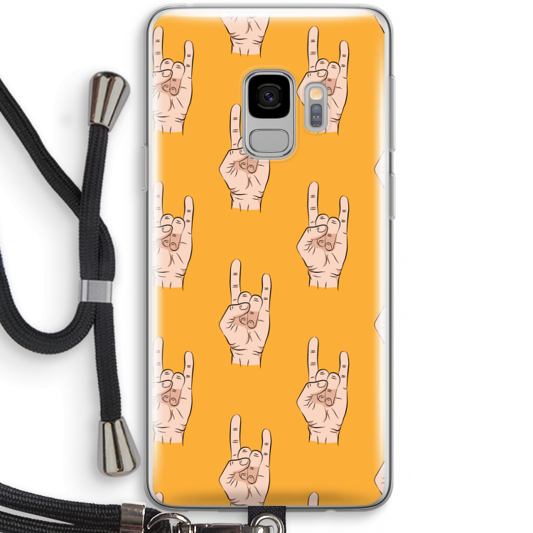 Rock: Samsung Galaxy S9 Transparant Hoesje met koord