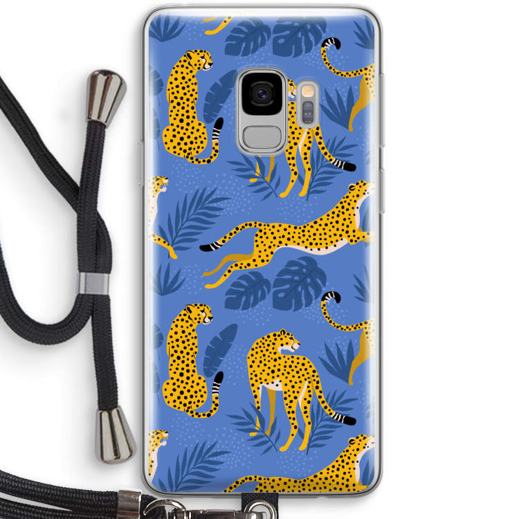 Luipaard: Samsung Galaxy S9 Transparant Hoesje met koord