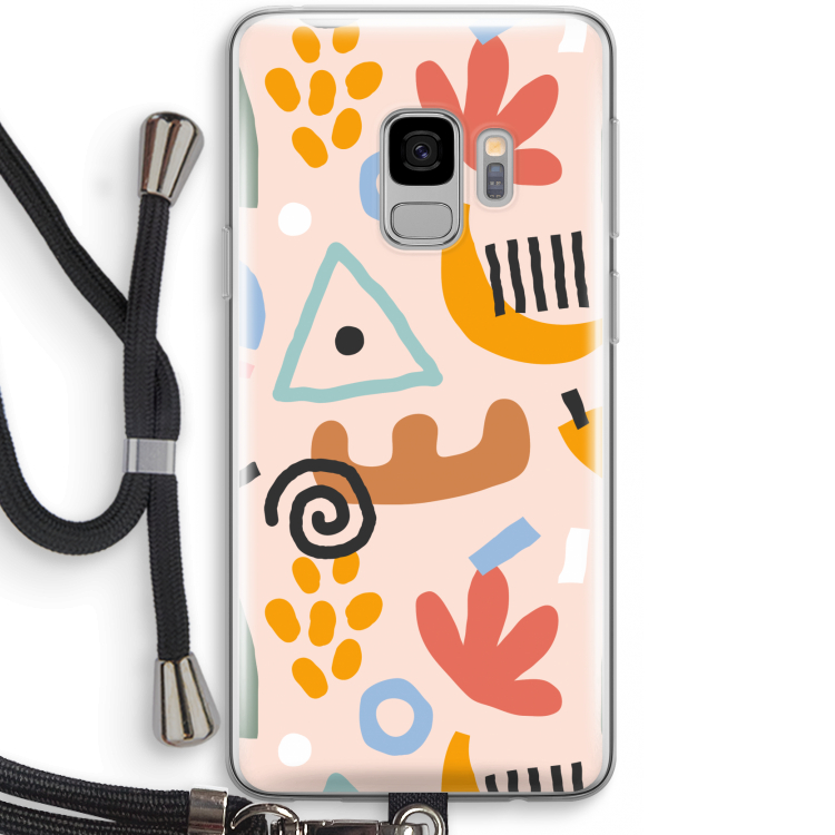 Abstract: Samsung Galaxy S9 Transparant Hoesje met koord