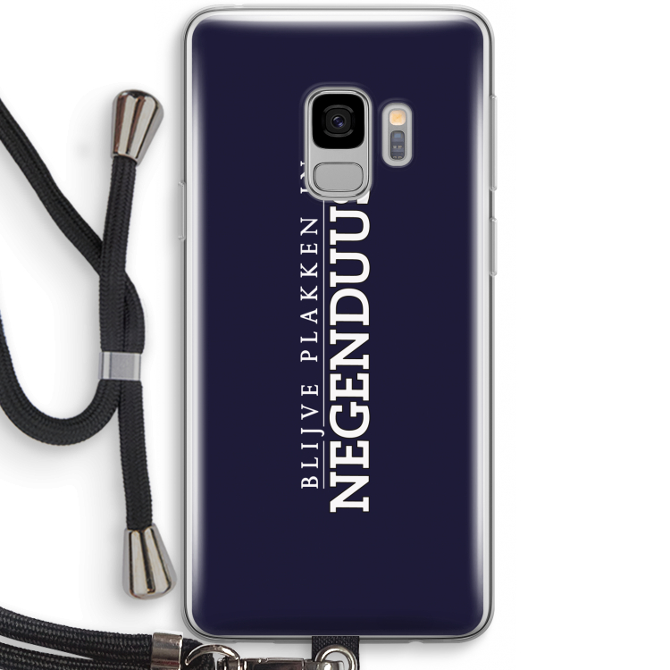 Blijve plakken in Negenduust: Samsung Galaxy S9 Transparant Hoesje met koord