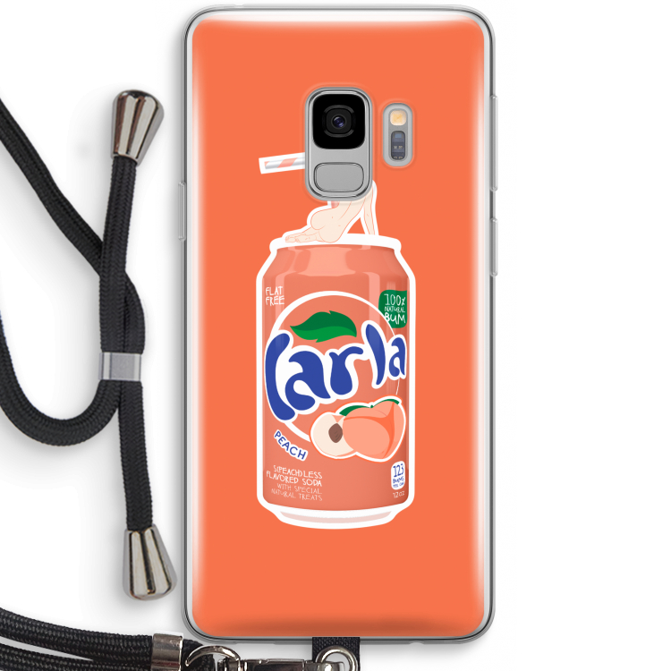 S(peach)less: Samsung Galaxy S9 Transparant Hoesje met koord