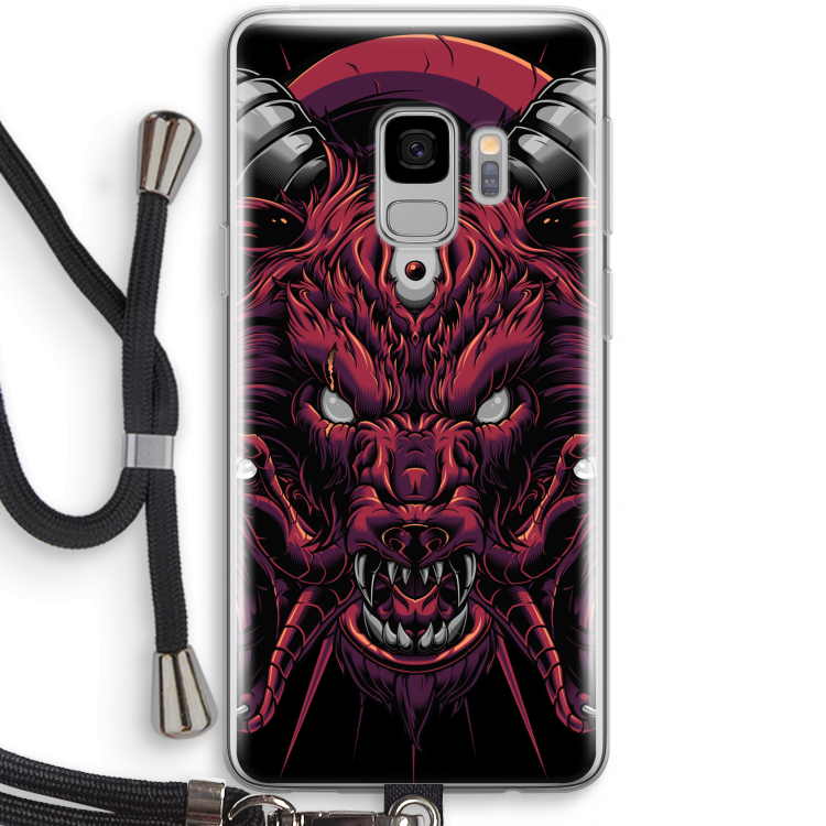 Hell Hound and Serpents: Samsung Galaxy S9 Transparant Hoesje met koord
