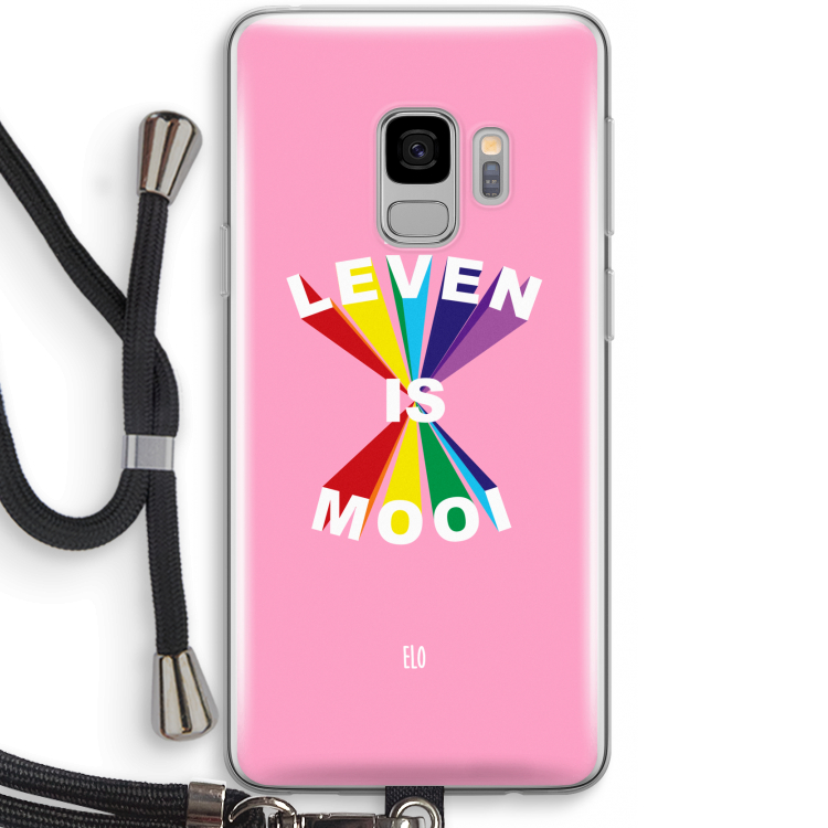 Het Leven Is Mooi: Samsung Galaxy S9 Transparant Hoesje met koord