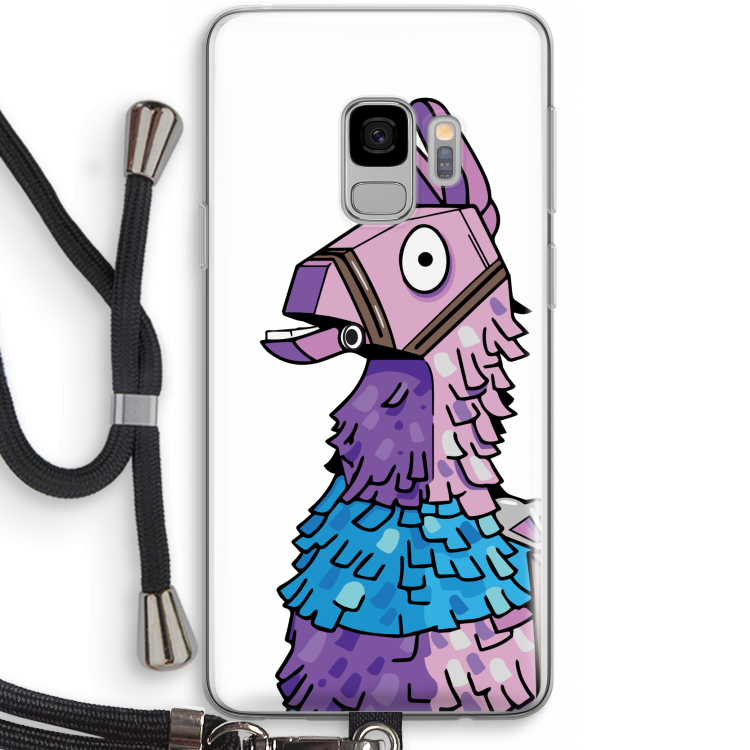 Lama: Samsung Galaxy S9 Transparant Hoesje met koord