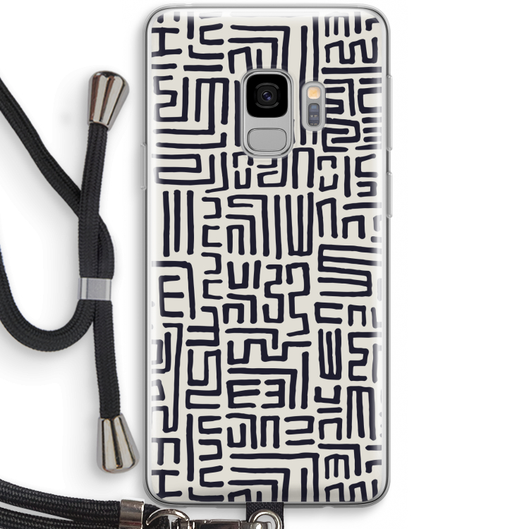 Moroccan Print: Samsung Galaxy S9 Transparant Hoesje met koord
