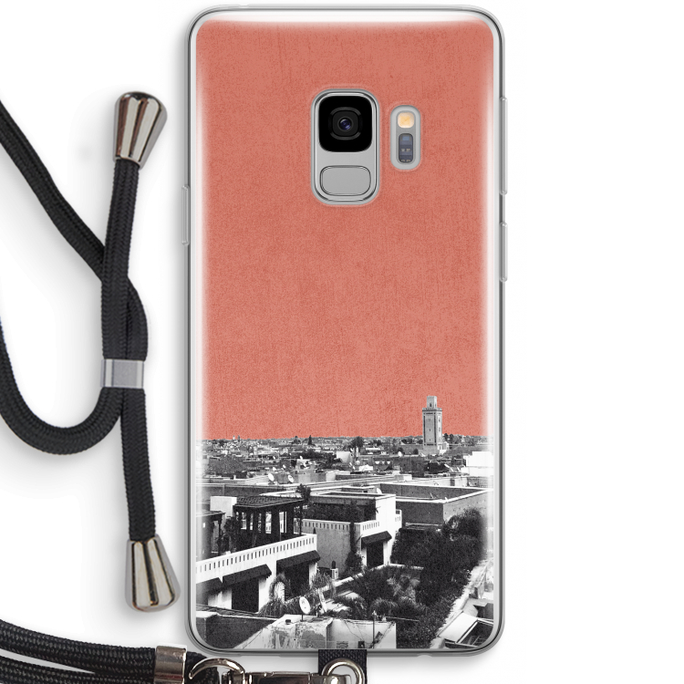 Marrakech Skyline : Samsung Galaxy S9 Transparant Hoesje met koord