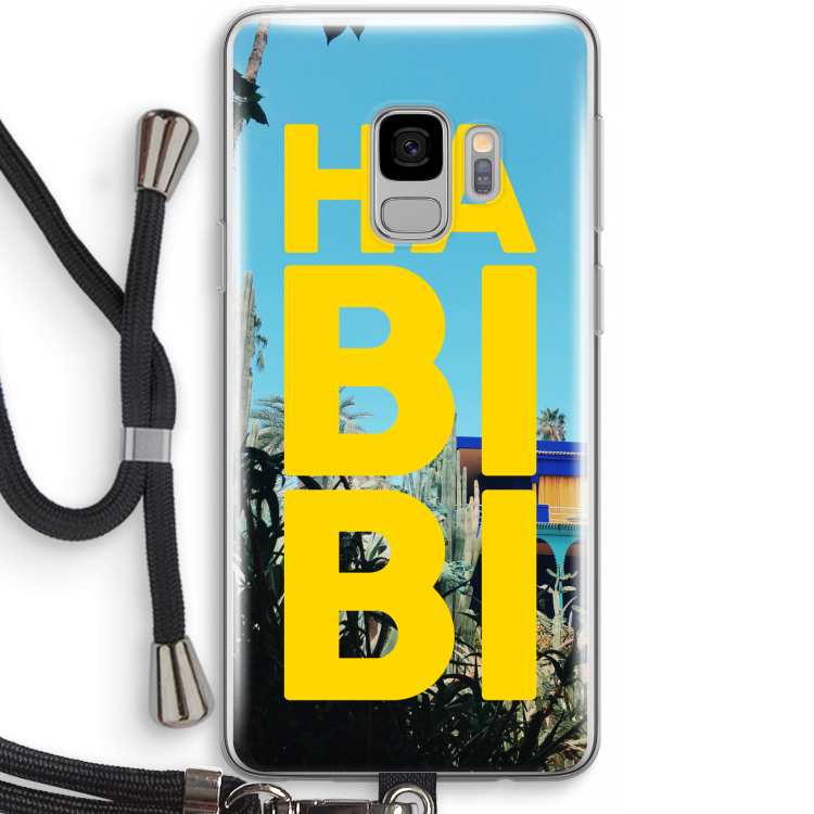Habibi Majorelle : Samsung Galaxy S9 Transparant Hoesje met koord