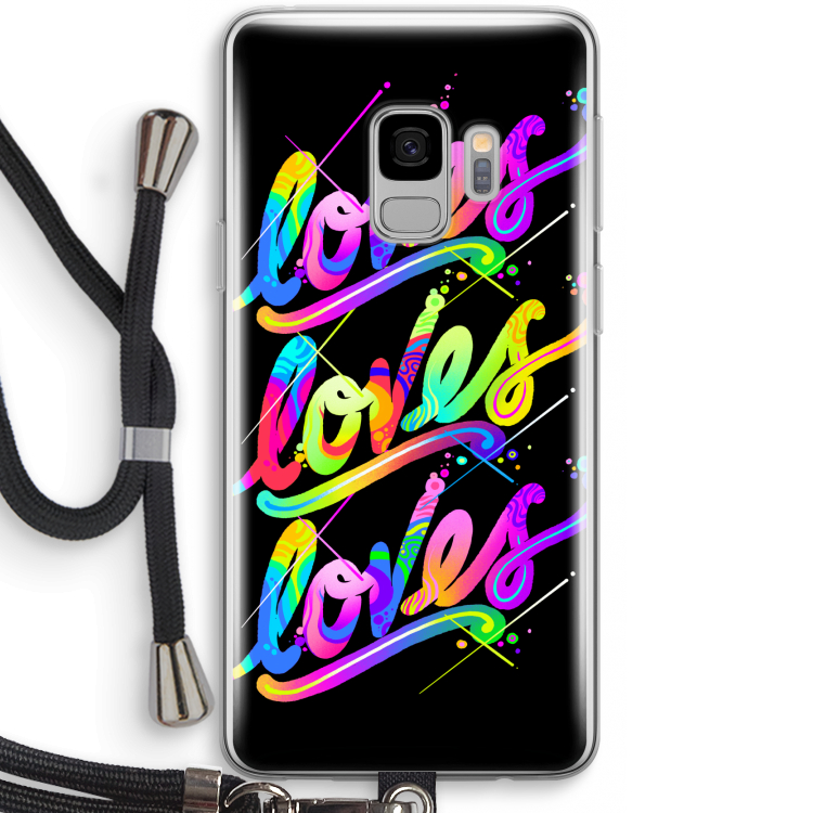 Loves: Samsung Galaxy S9 Transparant Hoesje met koord