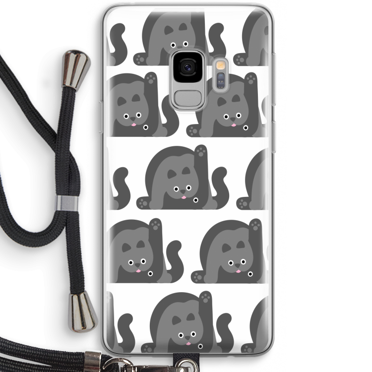 Cats: Samsung Galaxy S9 Transparant Hoesje met koord