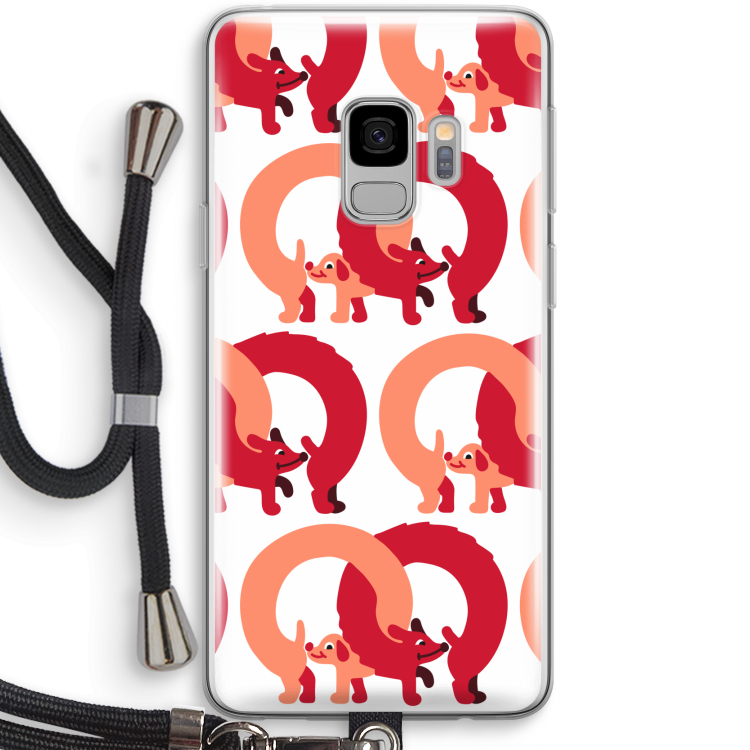 Dogs: Samsung Galaxy S9 Transparant Hoesje met koord
