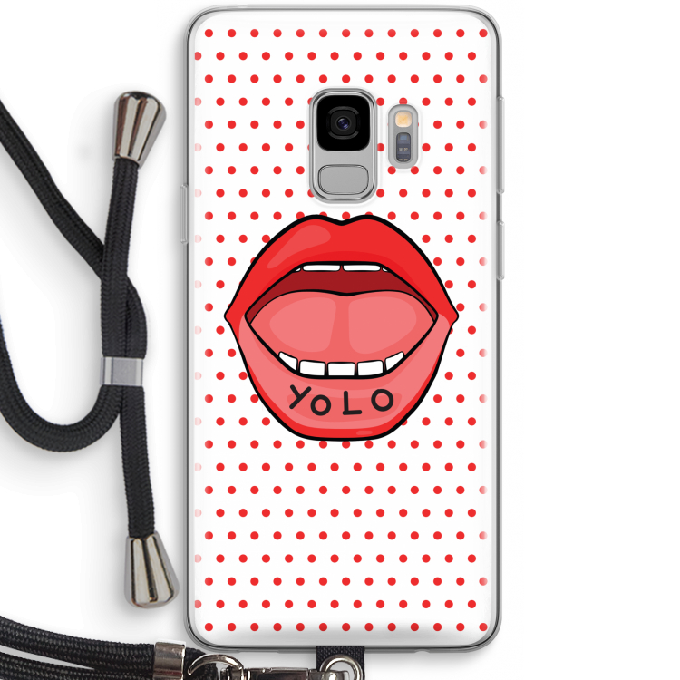 Yolo Denise: Samsung Galaxy S9 Transparant Hoesje met koord