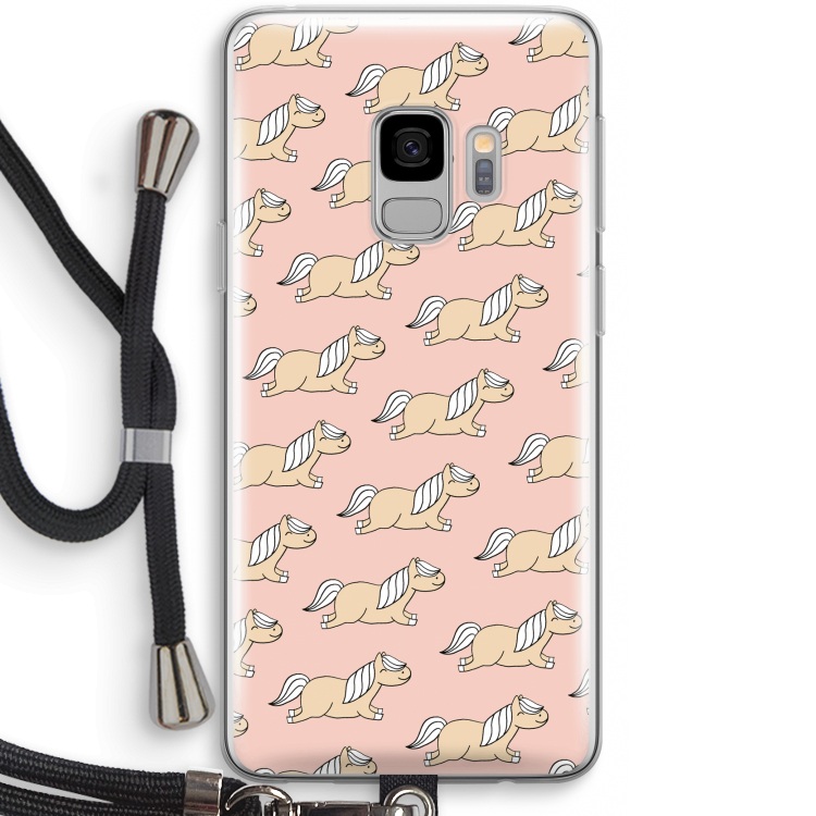 Ponys: Samsung Galaxy S9 Transparant Hoesje met koord