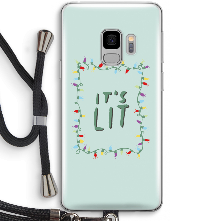 It's Lit: Samsung Galaxy S9 Transparant Hoesje met koord