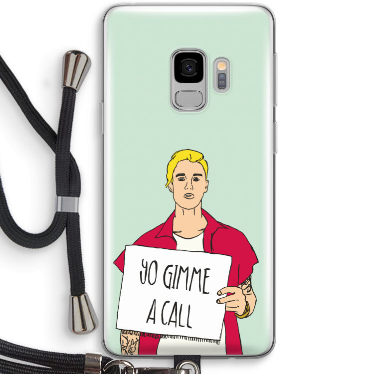 Gimme a call: Samsung Galaxy S9 Transparant Hoesje met koord