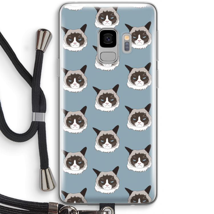 It's a Purrr Case: Samsung Galaxy S9 Transparant Hoesje met koord
