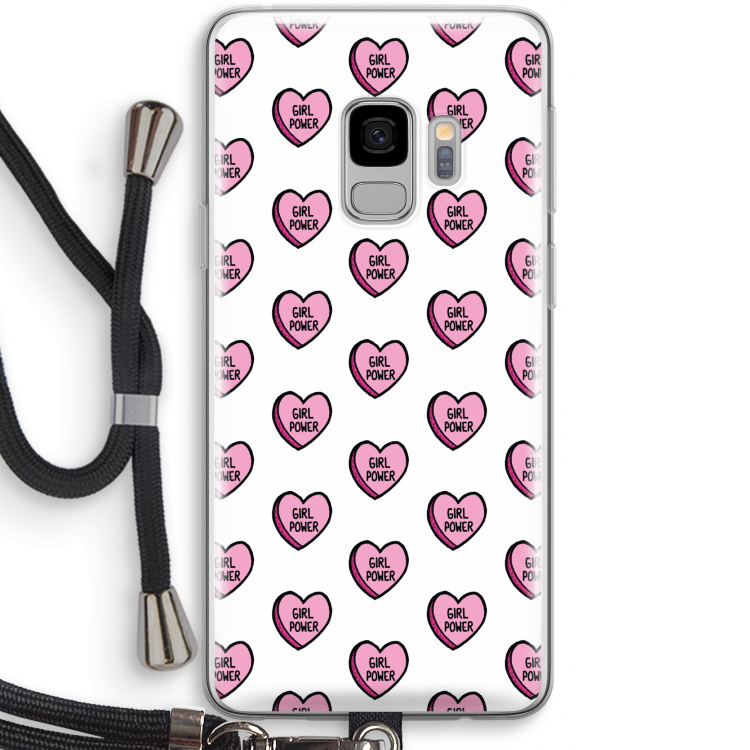 GIRL POWER: Samsung Galaxy S9 Transparant Hoesje met koord