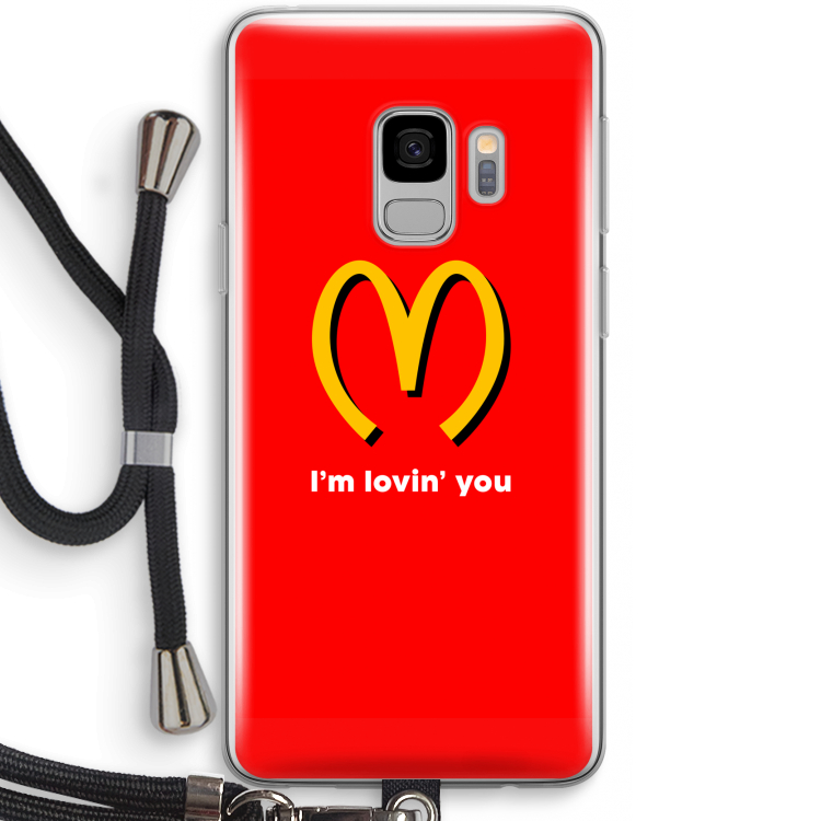 I'm lovin' you: Samsung Galaxy S9 Transparant Hoesje met koord