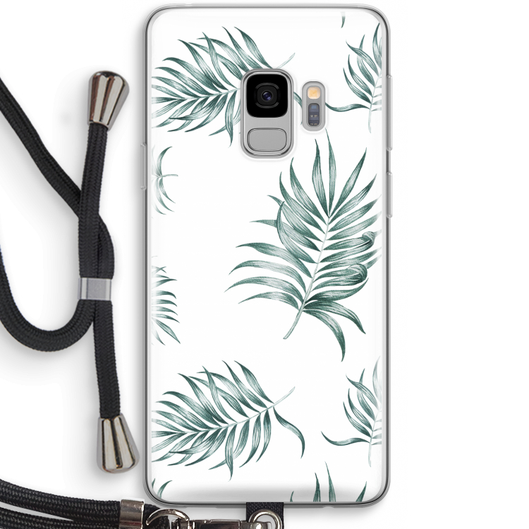 Simple leaves: Samsung Galaxy S9 Transparant Hoesje met koord