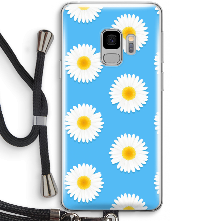 Margrietjes: Samsung Galaxy S9 Transparant Hoesje met koord