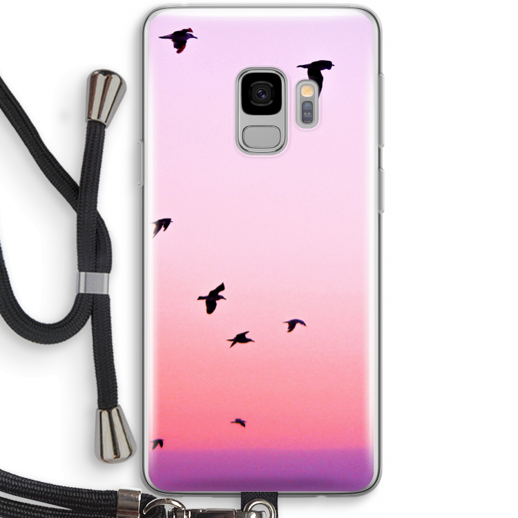 Fly away: Samsung Galaxy S9 Transparant Hoesje met koord