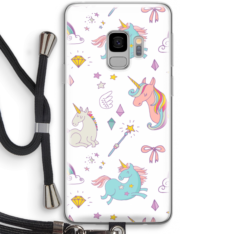 Fantasiewereld: Samsung Galaxy S9 Transparant Hoesje met koord