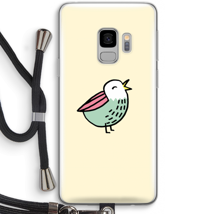 Birdy: Samsung Galaxy S9 Transparant Hoesje met koord