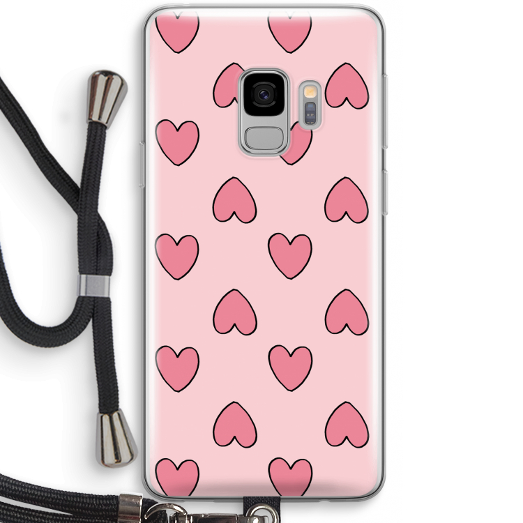 Ondersteboven verliefd: Samsung Galaxy S9 Transparant Hoesje met koord